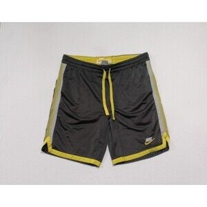 Nike Men Gray Yellow Shorts Active Vintage Size Large